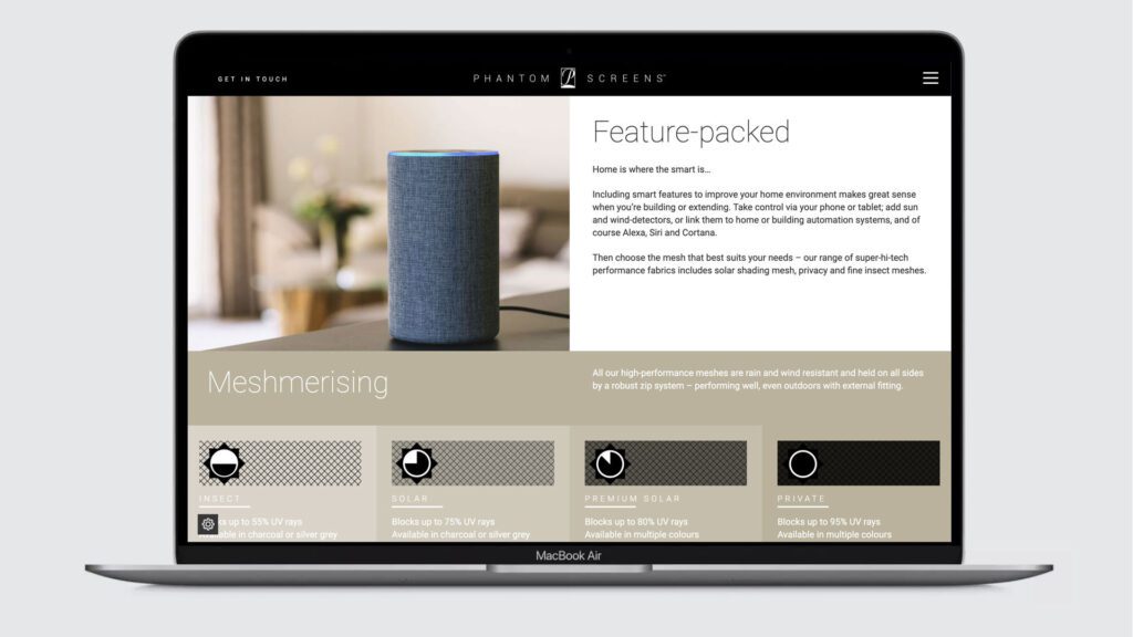 WordPress Website Design for Phantom Screens