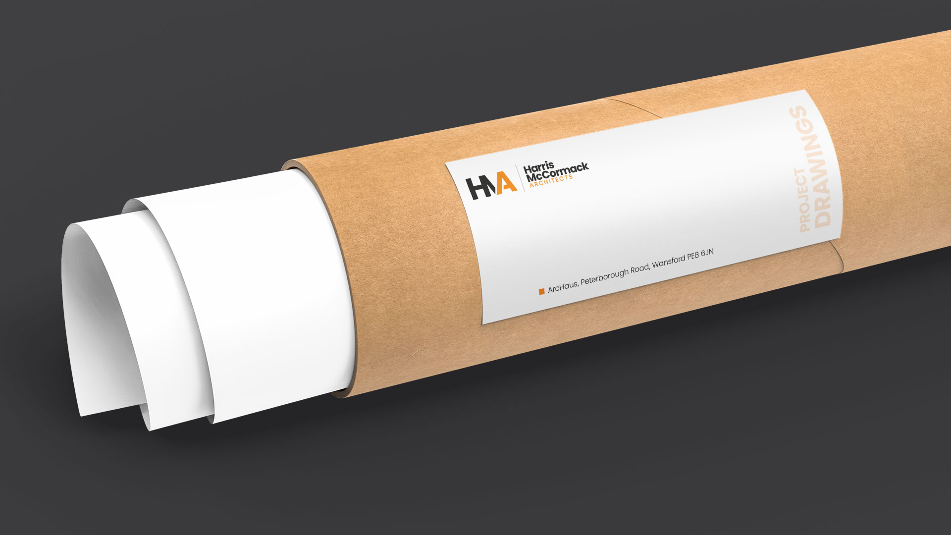 harris mccormack architects poster tube lable