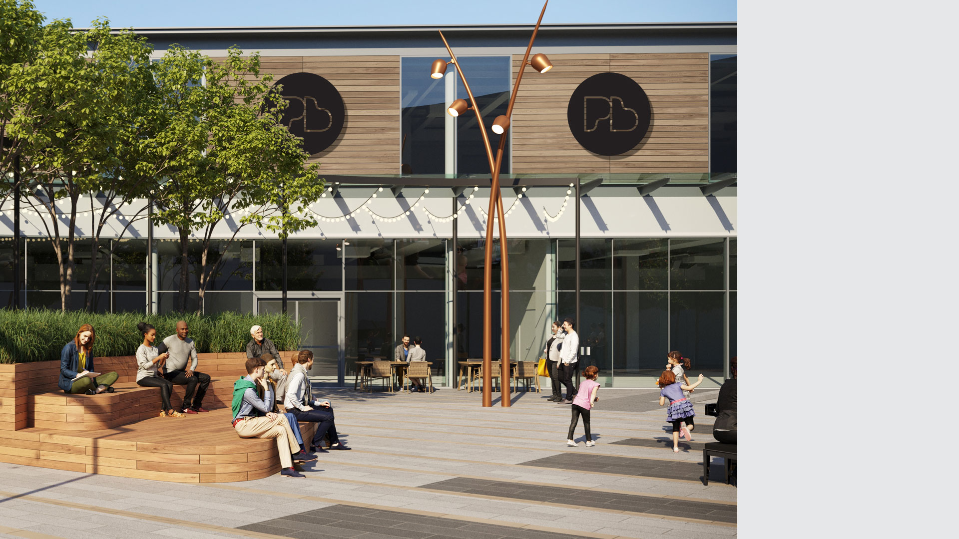 the piano building signage mock up