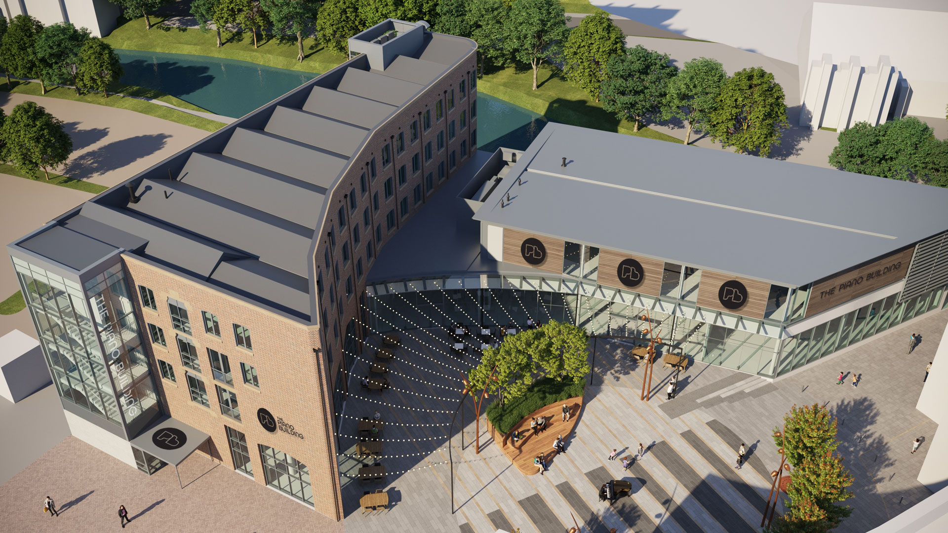 the piano building mockup