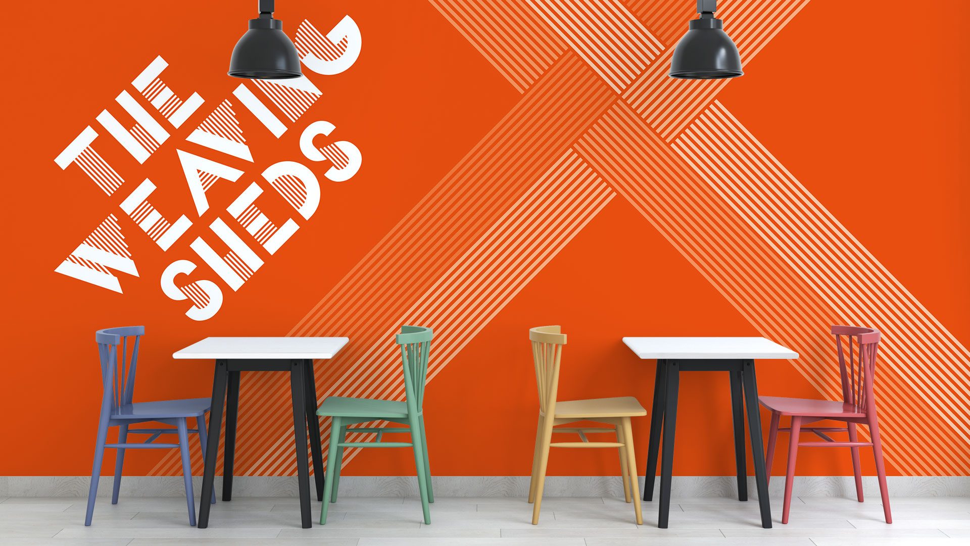 the weaving sheds cafe wall