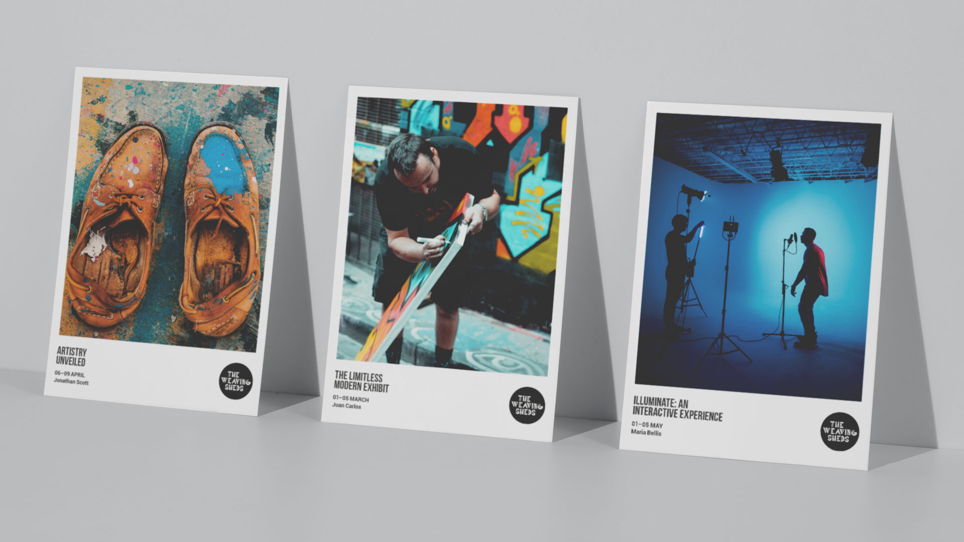 the weaving sheds promotional postcards