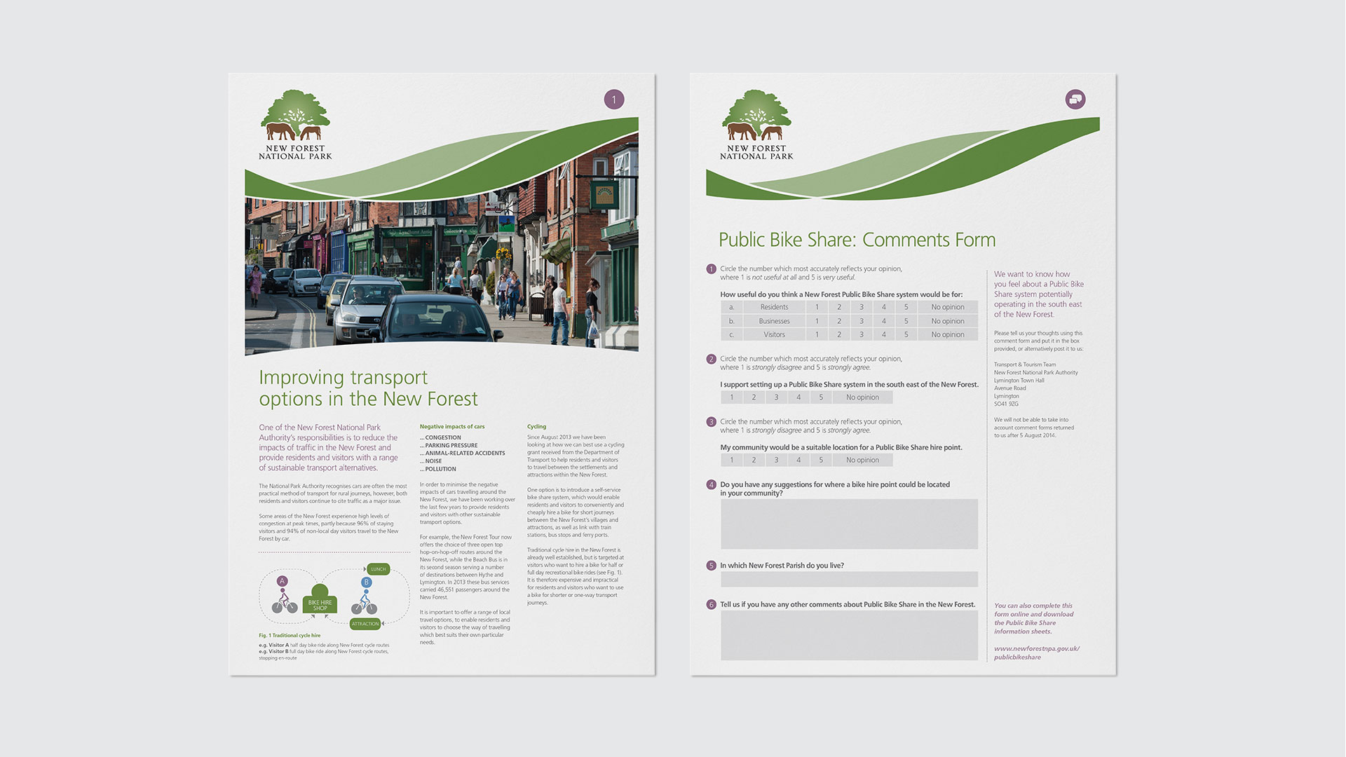 New Forest National Park info sheets